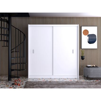Armadio con ante scorrevoli SAPHIRA 203x215 cm bianco