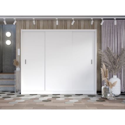 Armadio con ante scorrevoli SAPHIRA 250x215 cm bianco