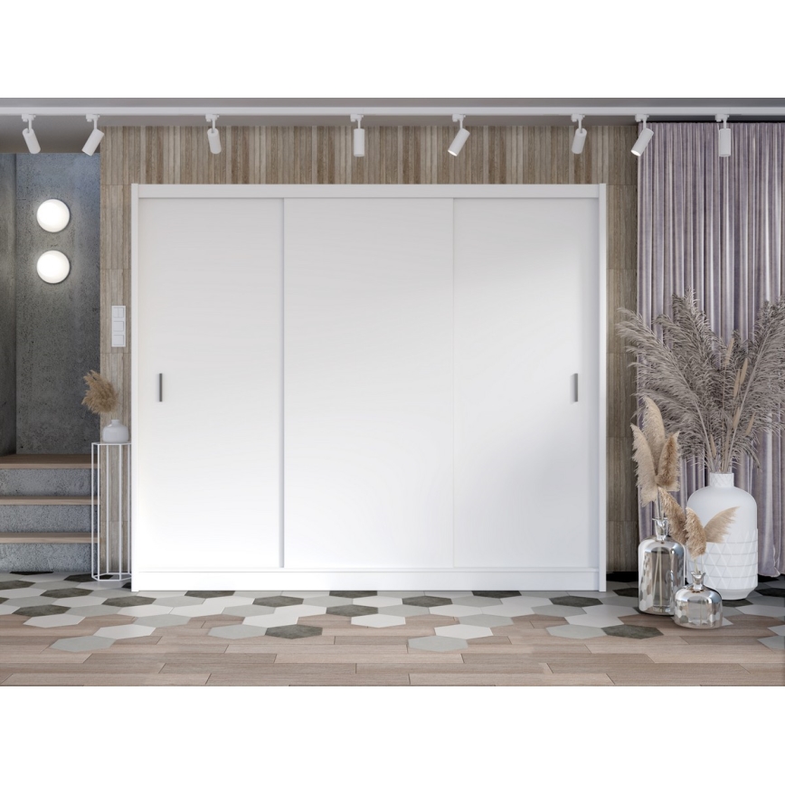 Armadio con ante scorrevoli SAPHIRA 250x215 cm bianco