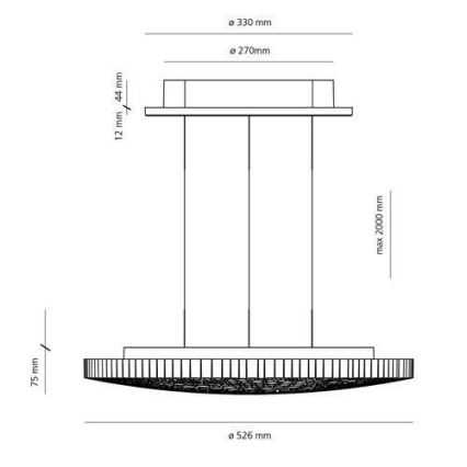 Artemide 0213010APP - Lampadario a sospensione con filo LED dimmerabile CALIPSO LED/50W/230V 3000K