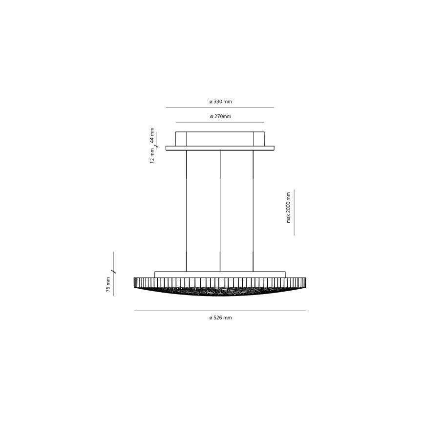 Artemide 0213010APP - Lampadario a sospensione con filo LED dimmerabile CALIPSO LED/50W/230V 3000K
