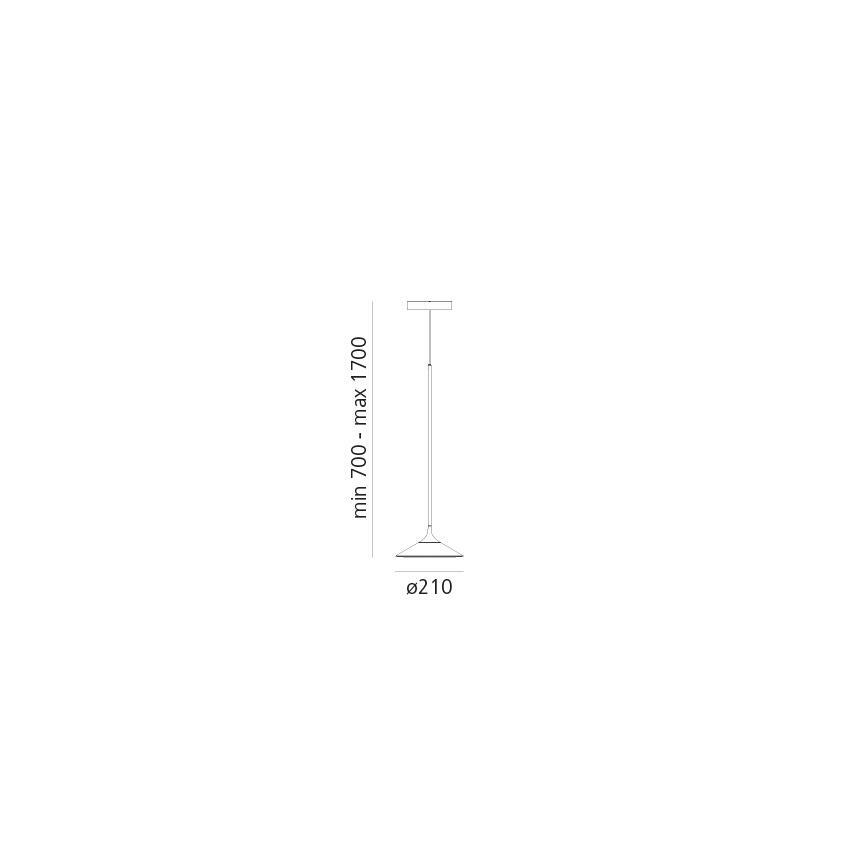 Artemide 0351030A - Lampadario LED a sospensione con filo ORSA LED/8,5W/230V 3000K diametro 21 cm