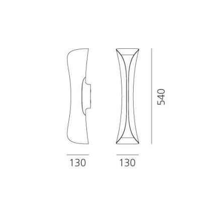Artemide 1373020A - Applique CADMO 2xGU10/10W/230V bianco