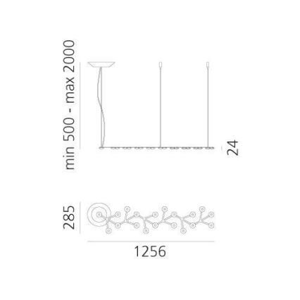 Artemide 1578050APP - Lampadario a sospensione con filo LED dimmerabile NET LED/45W/230V 3000K
