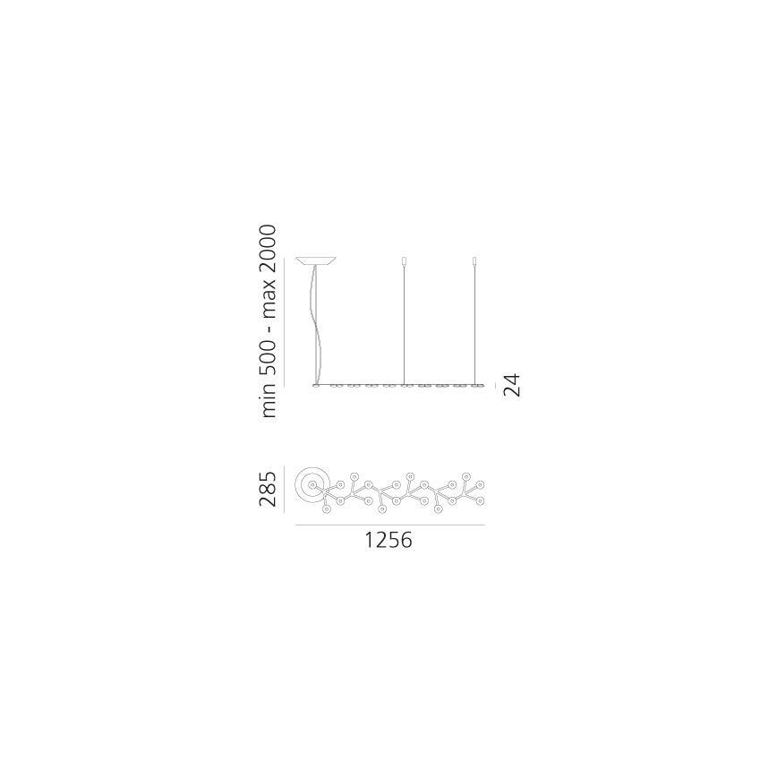 Artemide 1578050APP - Lampadario a sospensione con filo LED dimmerabile NET LED/45W/230V 3000K