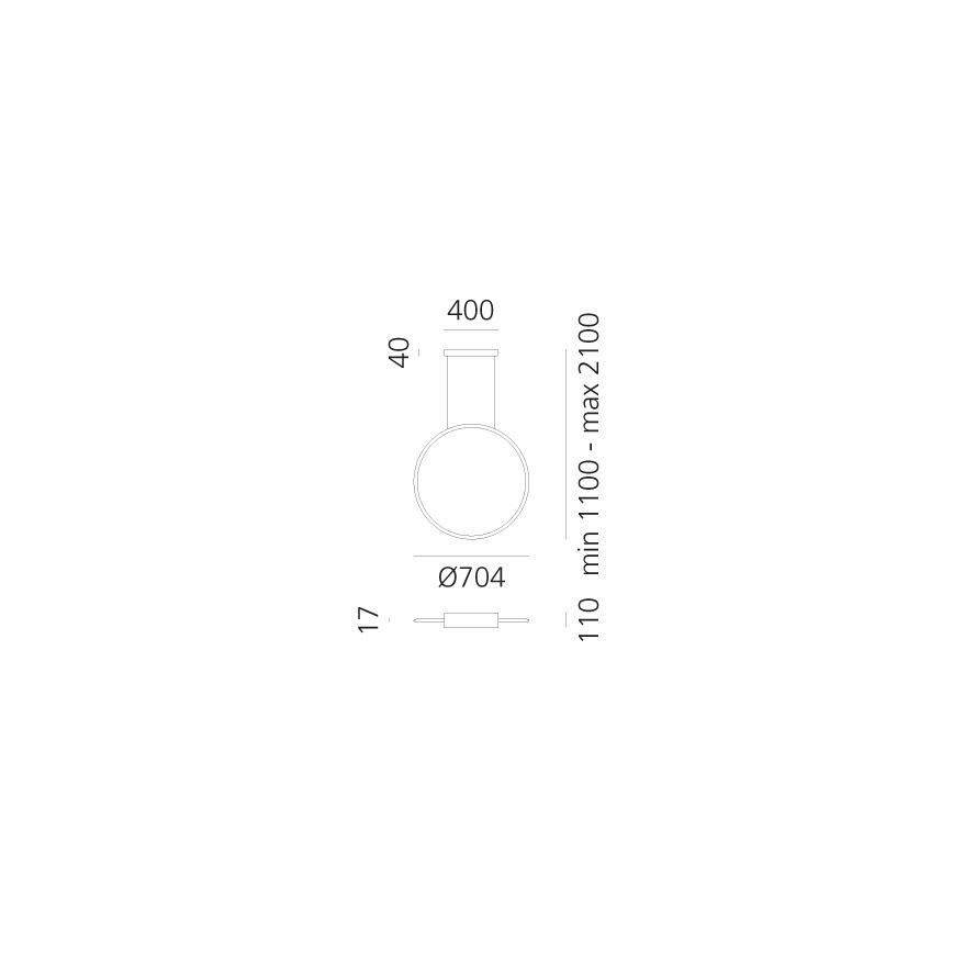 Artemide 1992360APP - LED RGBW Lampadario dimmerabile a sospensione con filo DISCOVERY LED/42W/230V 2700-6500K bronzo