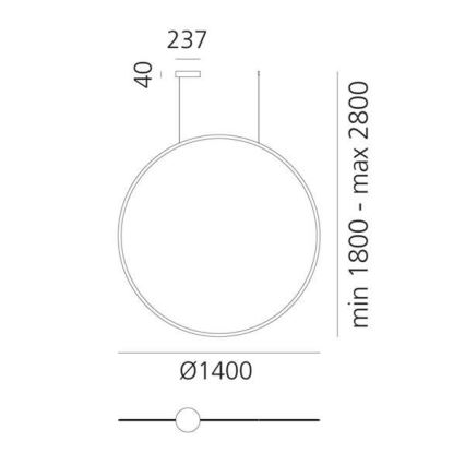 Artemide 1994060APP - Lampadario a sospensione con filo LED dimmerabile DISCOVERY LED/80W/230V 3000K bronzo