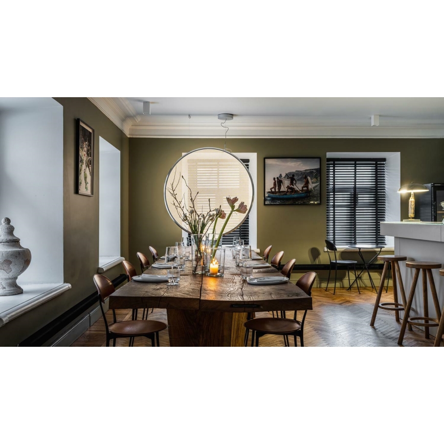 Artemide 1994330APP - LED RGBW Lampadario dimmerabile a sospensione con filo DISCOVERY LED/79W/230V 2700-6500K nero