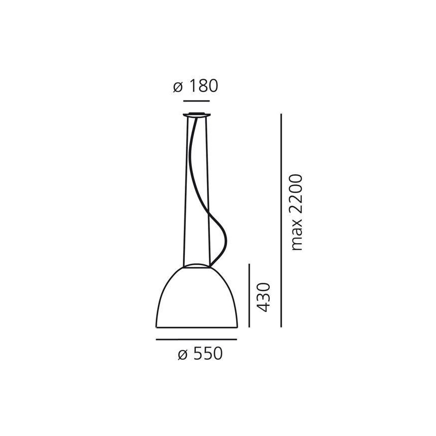 Artemide AR A242100 - Lampadario a sospensione NUR 1xE27/205W/230V