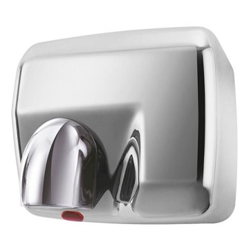 Asciugatore per mani 26x23 cm in acciaio inox, finitura argento