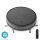 Aspirapolvere robot smart con uno spazzolone 28W/2500 mAh Wi-Fi nero + telecomando