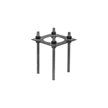 Asta metallica per palo di illuminazione esterna BASE, 4 m, diametro 60 mm, nera