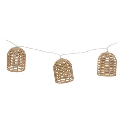 Atmosphera - Catena decorativa solare a LED AIA 10xLED 3,35 m IP44 bianco caldo 1500 mAh