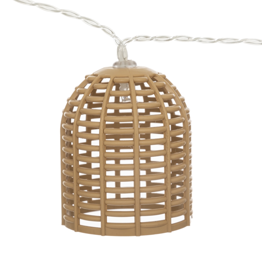 Atmosphera - Catena decorativa solare a LED AIA 10xLED 3,35 m IP44 bianco caldo 1500 mAh