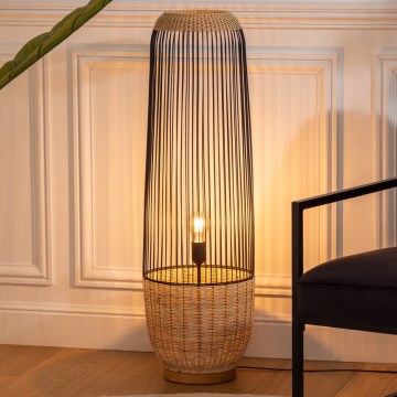 Atmosphera - Lampada con piedistallo ANEA 1xE27/40W/230V rattan/faggio