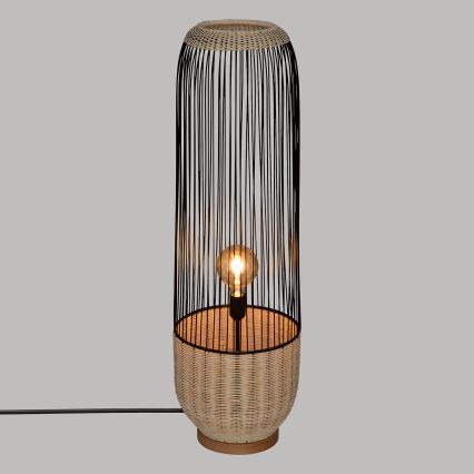 Atmosphera - Lampada con piedistallo ANEA 1xE27/40W/230V rattan/faggio