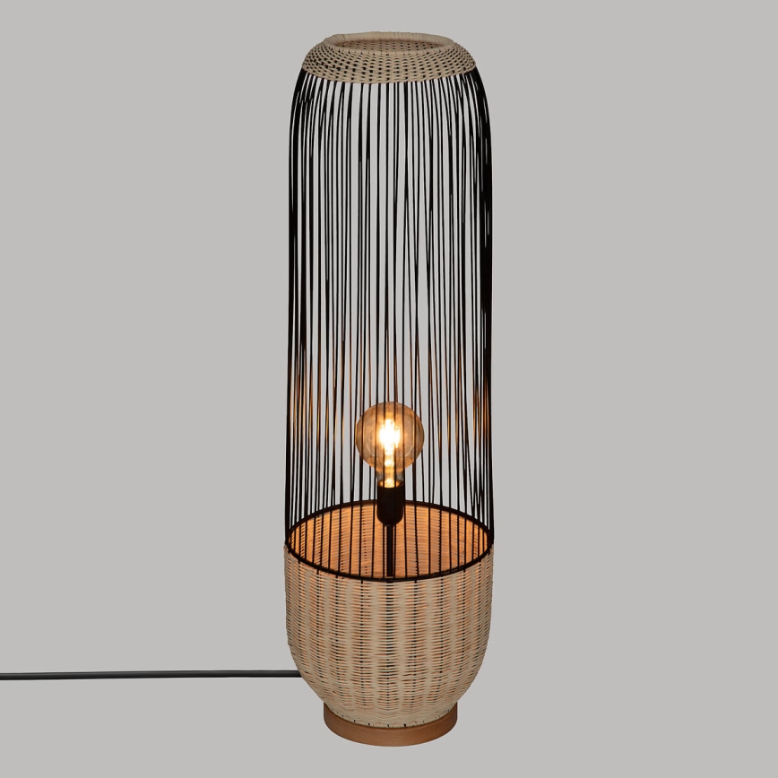 Atmosphera - Lampada con piedistallo ANEA 1xE27/40W/230V rattan/faggio