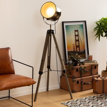 Atmosphera - Lampada con piedistallo EBOR 1xE27/25W/230V pino/ottone