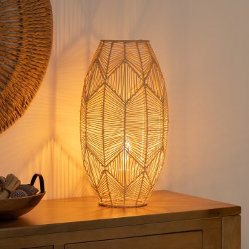 Atmosphera - Lampada con piedistallo KITA 1xE27/40W/230V rattan