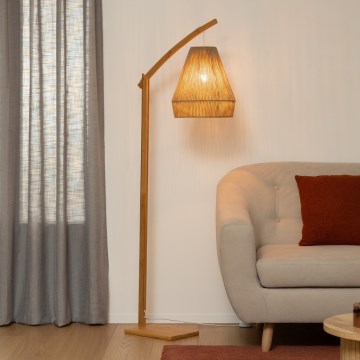 Atmosphera - Lampada con piedistallo PALM 1xE27/60W/230V bambù/canapa