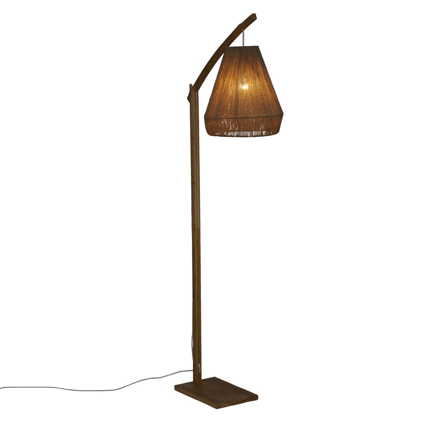 Atmosphera - Lampada con piedistallo PALM 1xE27/60W/230V bambù/canapa