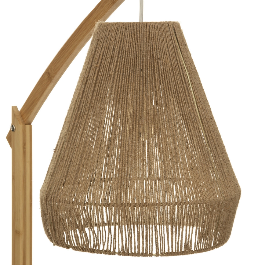 Atmosphera - Lampada con piedistallo PALM 1xE27/60W/230V bambù/canapa