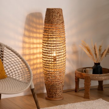 Atmosphera - Lampada con piedistallo SAND 1xE27/40W/230V faggio/giacinto d'acqua