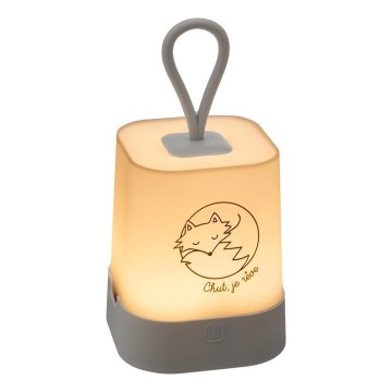 Atmosphera - Lampada da notte ricaricabile LED con sensore touch per bambini RABBIT LED/3,7V 1200 mAh grigia