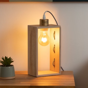 Atmosphera - Lampada da tavolo IWATA 1xE27/25W/230V paulownia
