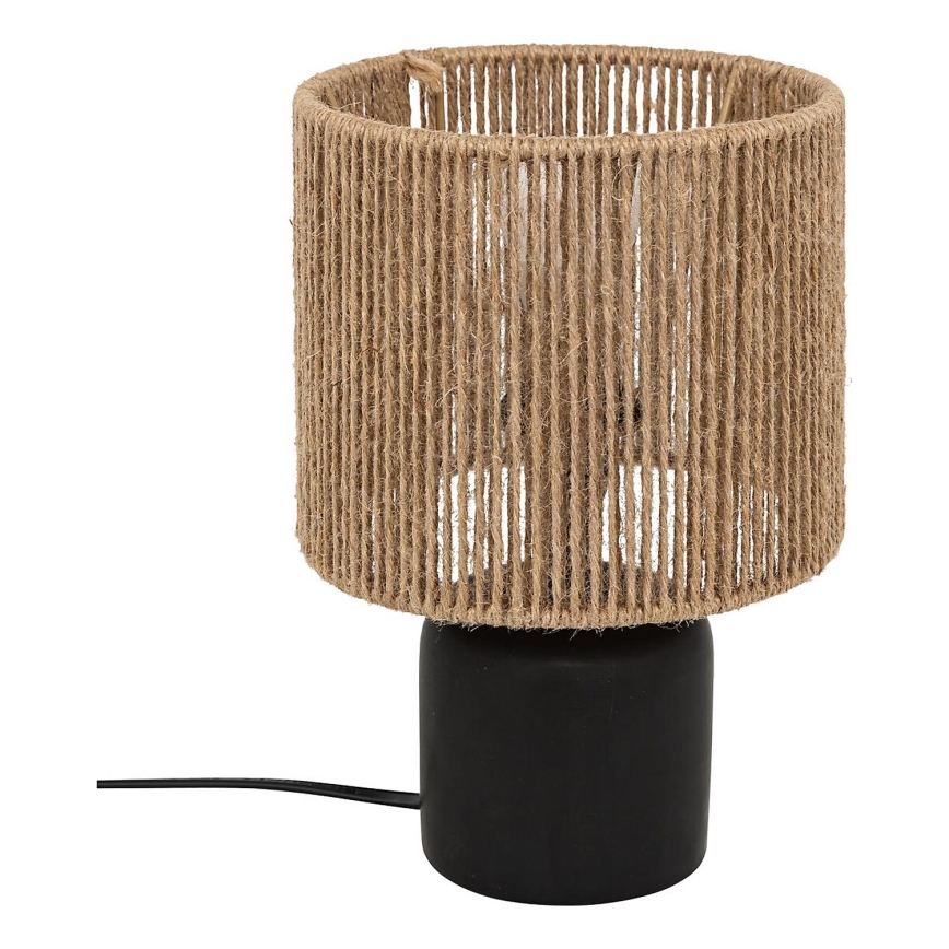 Atmosphera - Lampada da tavolo KOBY 1xE14/40W/230V canapa/nero