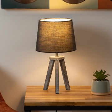 Atmosphera - Lampada da tavolo MINI 1xE14/25W/230V pino/grigio