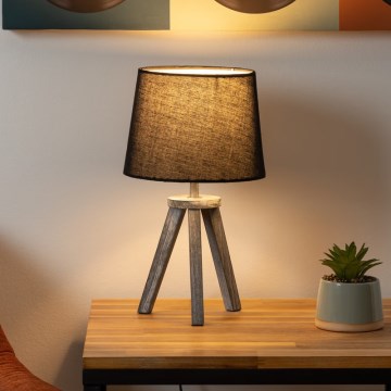 Atmosphera - Lampada da tavolo MINI 1xE14/25W/230V pino/nero