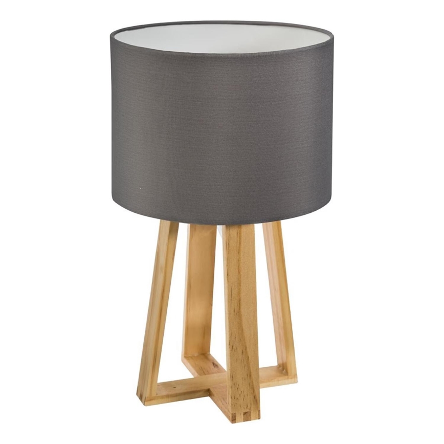 Atmosphera - Lampada da tavolo MOLU 1xE27/25W/230V pino/grigio