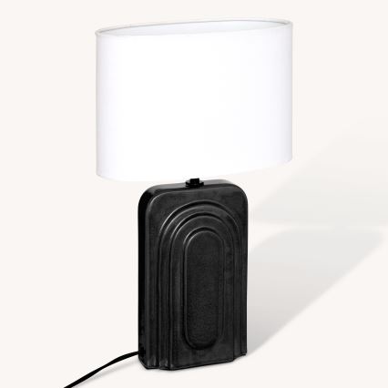 Atmosphera - Lampada da tavolo MONIA 1xE14/60W/230V nero/bianco