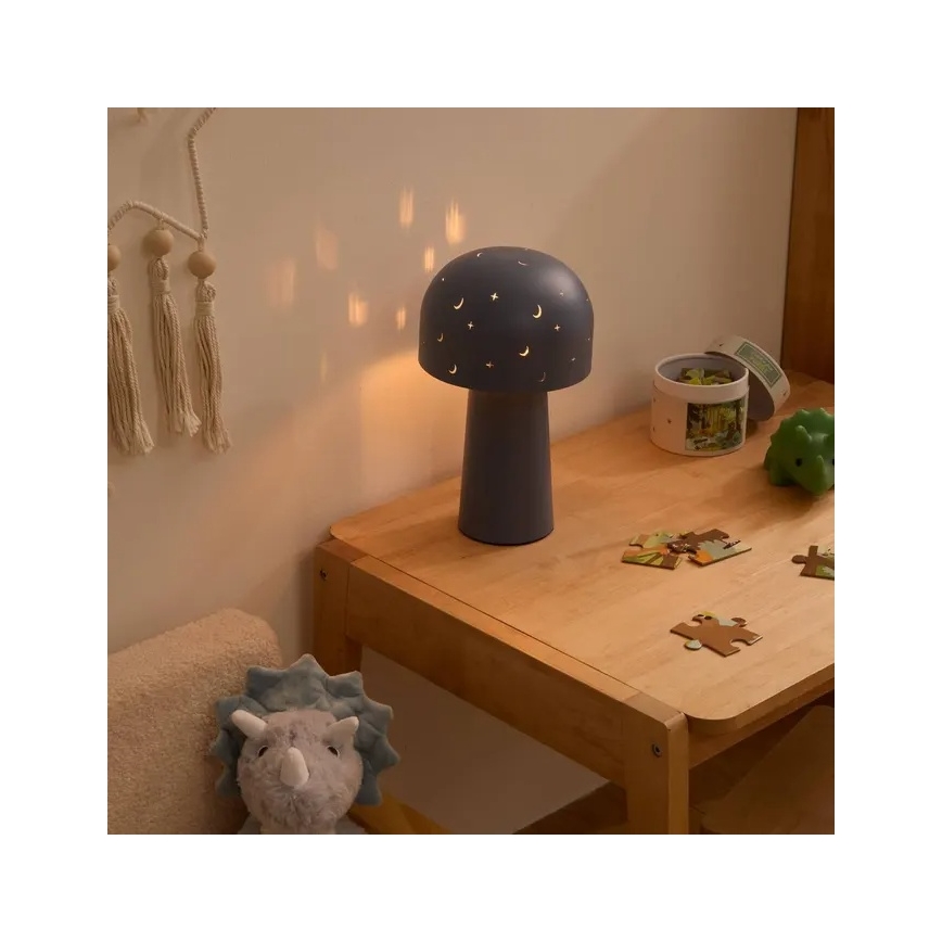 Atmosphera - Lampada da tavolo per bambini STARRY MUSHROOM 1xE14/25W/230V blu