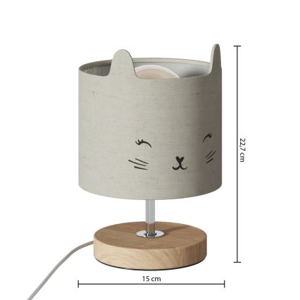 Atmosphera - Lampada da tavolo per bambini TOXEY 1xE14/25W/230V a forma di gatto