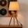 Atmosphera - Lampada da tavolo RUNO 1xE27/25W/230V bambù/color crema