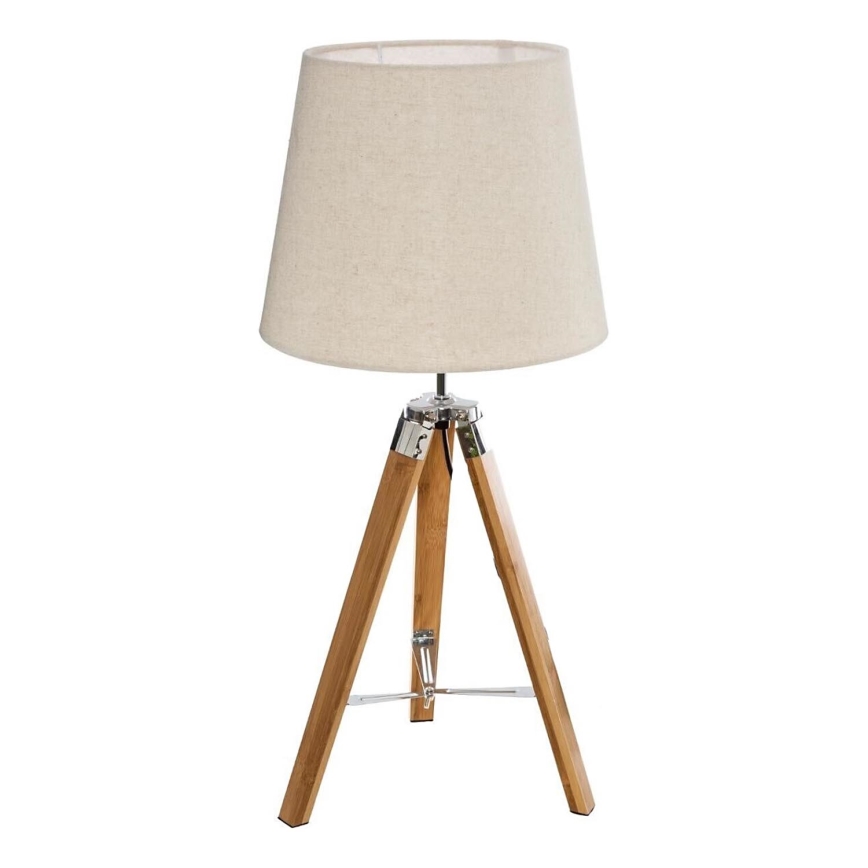 Atmosphera - Lampada da tavolo RUNO 1xE27/25W/230V bambù/color crema