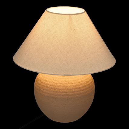 Atmosphera - Lampada da tavolo SEIYA 1xE27/60W/230V marrone/beige