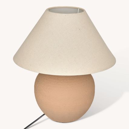 Atmosphera - Lampada da tavolo SEIYA 1xE27/60W/230V marrone/beige