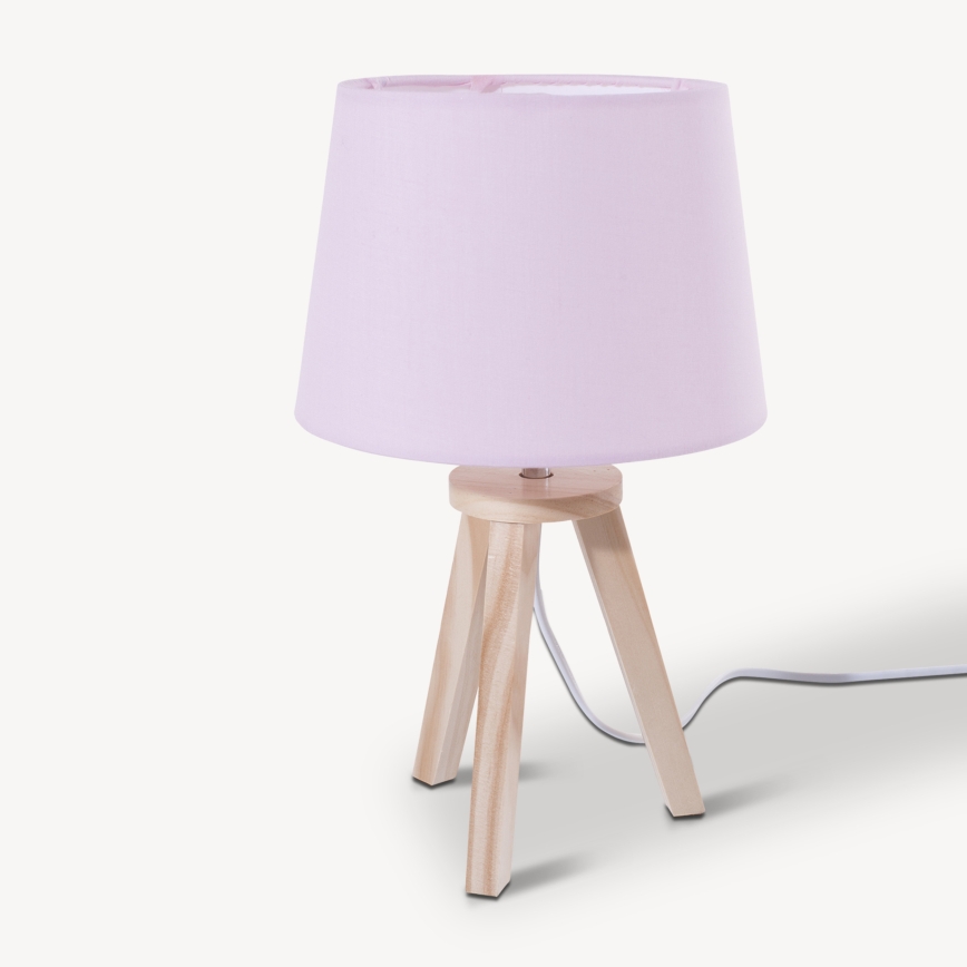 Atmosphera - Lampada da tavolo TRIPOD 1xE14/40W/230V pino/rosa
