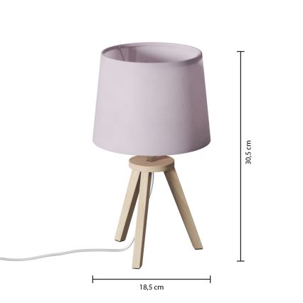 Atmosphera - Lampada da tavolo TRIPOD 1xE14/40W/230V pino/rosa