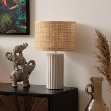 Atmosphera - Lampada da tavolo TYLIA 1xE14/60W/230V rattan