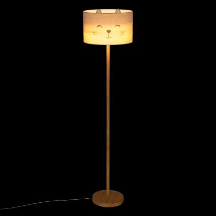 Atmosphera - Lampada da terra per bambini FÉLIX 1xE27/40W/230V gatto