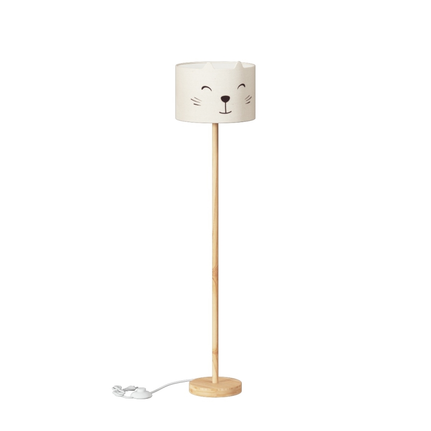 Atmosphera - Lampada da terra per bambini FÉLIX 1xE27/40W/230V gatto