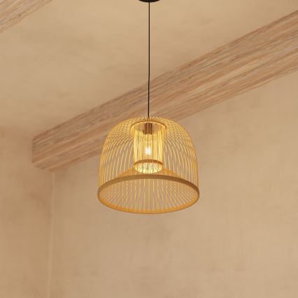 Atmosphera - Lampadario a sospensione con filo AMY 1xE27/40W/230V bambù