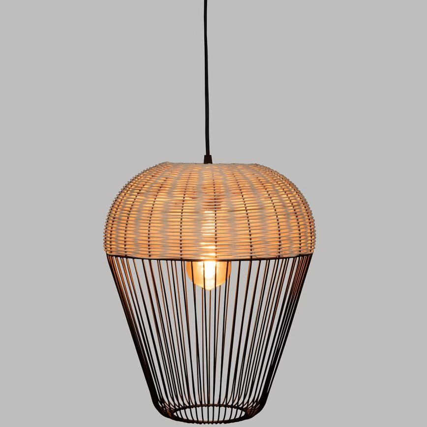 Atmosphera - Lampadario a sospensione con filo ANEA 1xE27/40W/230V rattan