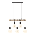 Atmosphera - Lampadario a sospensione con filo JAKE 5xE27/40W/230V pino