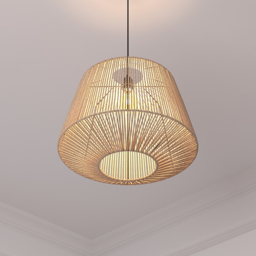 Atmosphera - Lampadario a sospensione con filo JILY 1xE27/40W/230V iuta