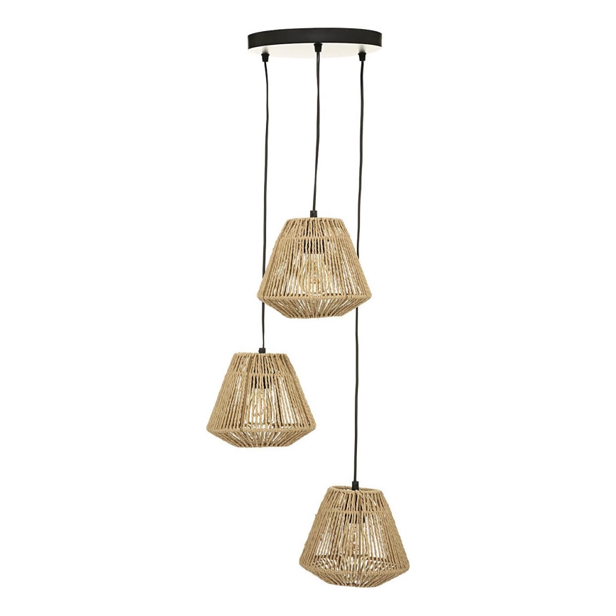 Atmosphera - Lampadario a sospensione con filo JILY 3xE27/40W/230V iuta